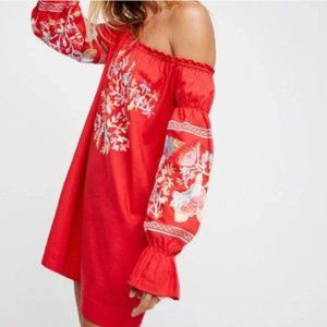 Free People Embroidered Flower Dress